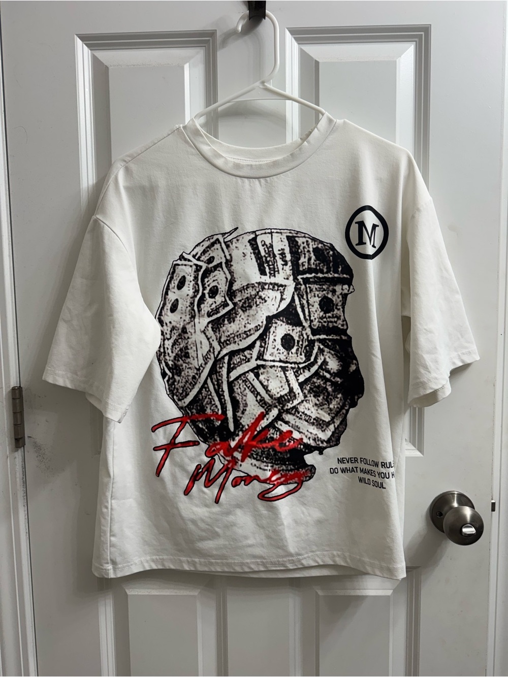 Manfinity “Dont Go Broke Trying To Look Rich” Short Sleeve T-Shirt - White